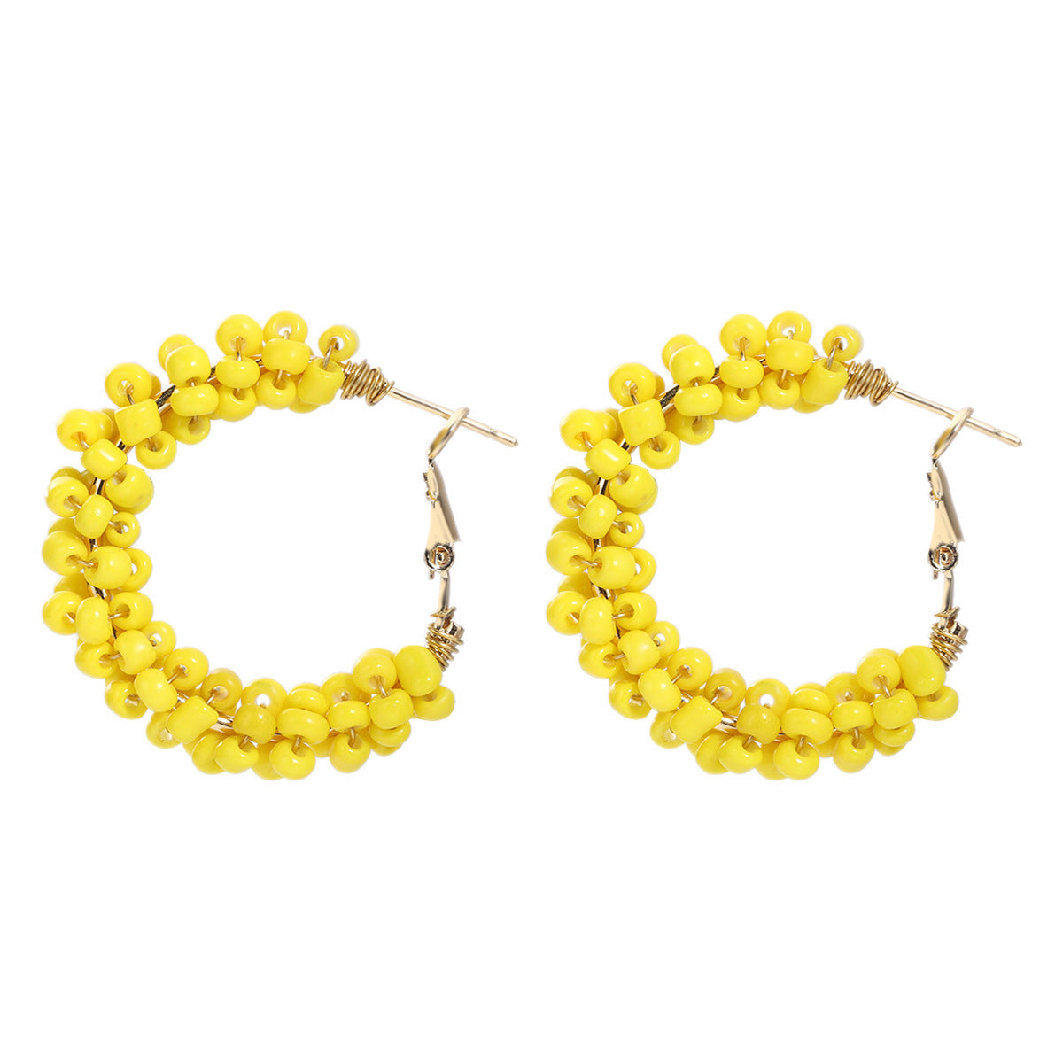 Wholesale Hand Made Rice Beads Plastic Earrings